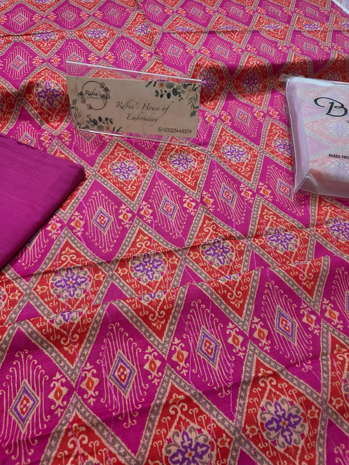 Bareeze printed plus embroidered khadder (SHAWL)