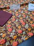 Bareeze printed plus embroidered khadder