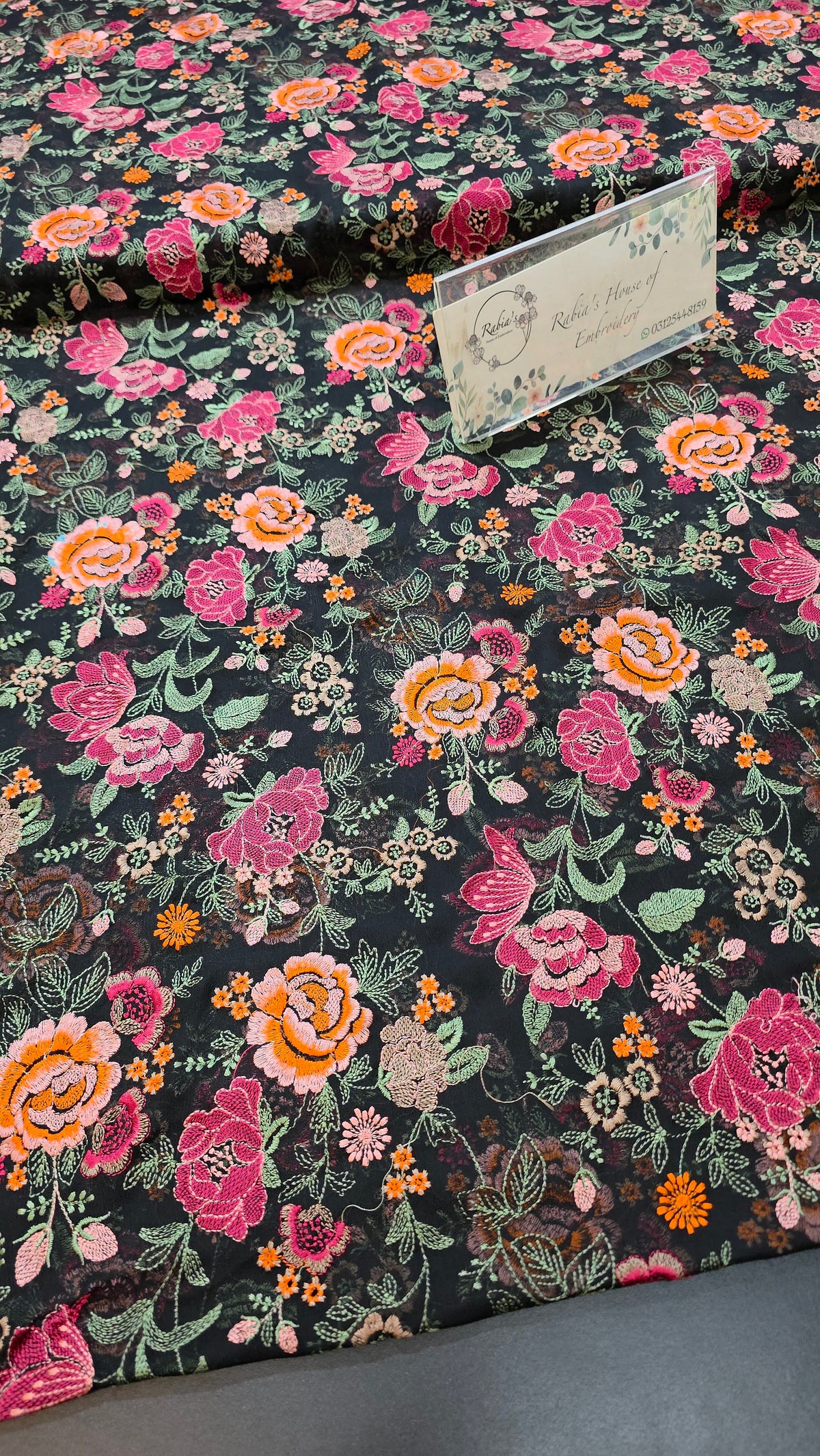 Chiffon allover embroidered 2pc shirt and duppatta