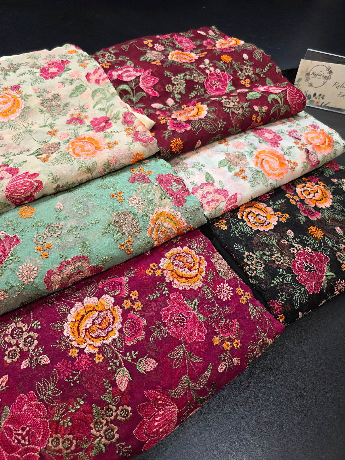 Chiffon allover embroidered 2pc shirt and duppatta