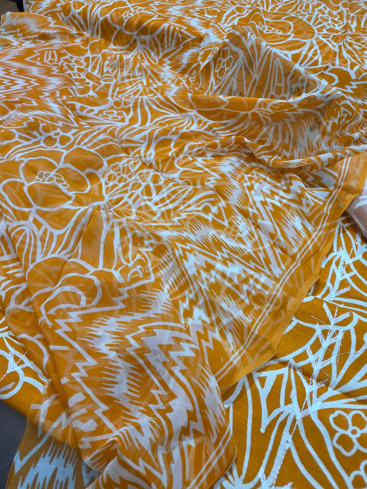 Bareeze printed plus embroidered khadder