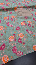Chiffon allover embroidered shirt and duppatta