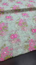 Chiffon allover embroidered shirt and duppatta