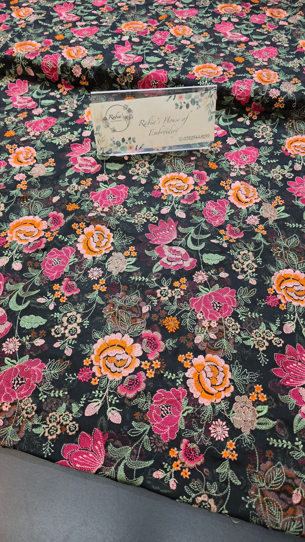 Chiffon allover embroidered 2pc shirt and duppatta
