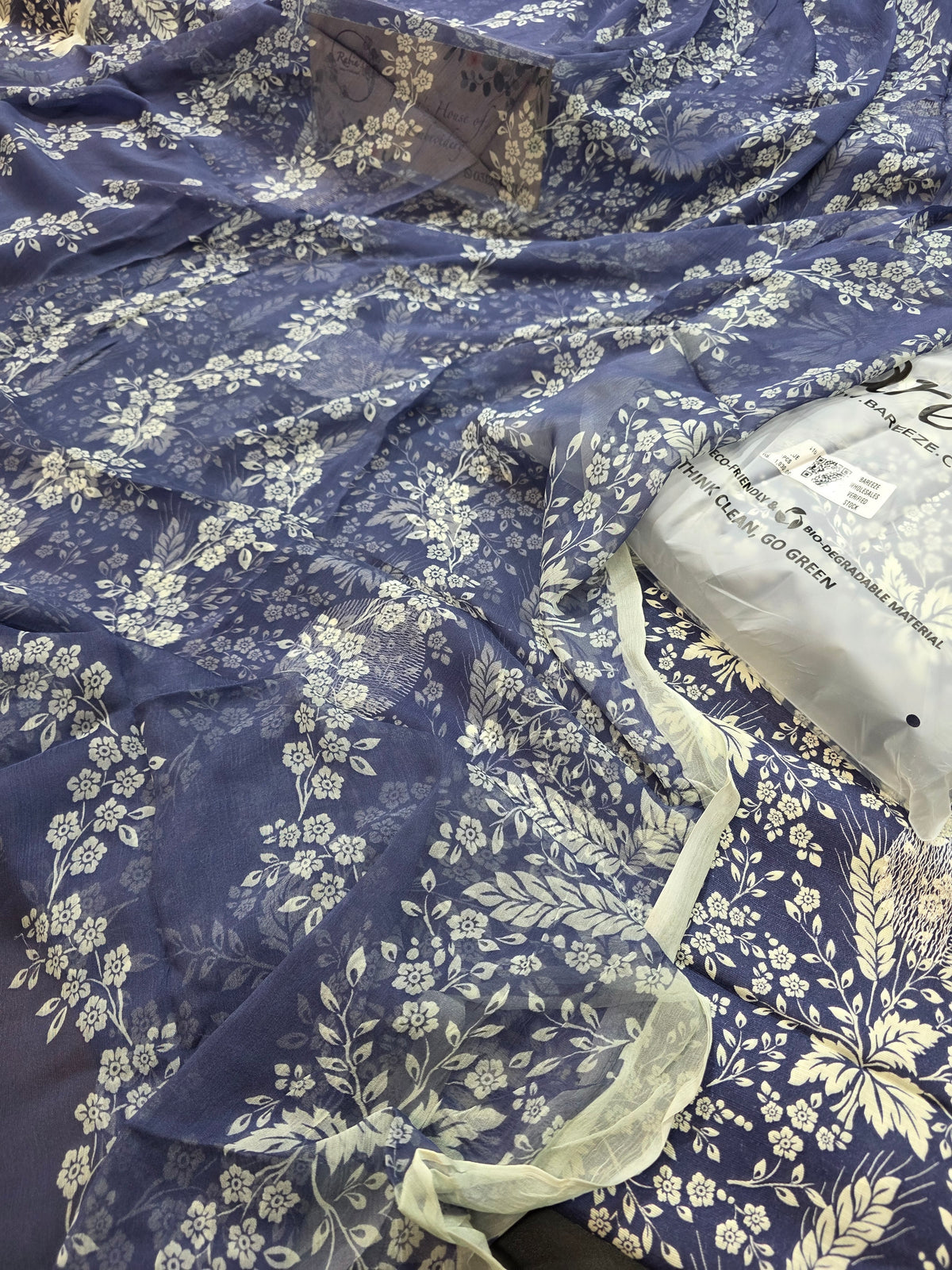 Bareeze printed plus embroidered