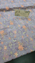 Chiffon allover embroidered shirt and duppatta