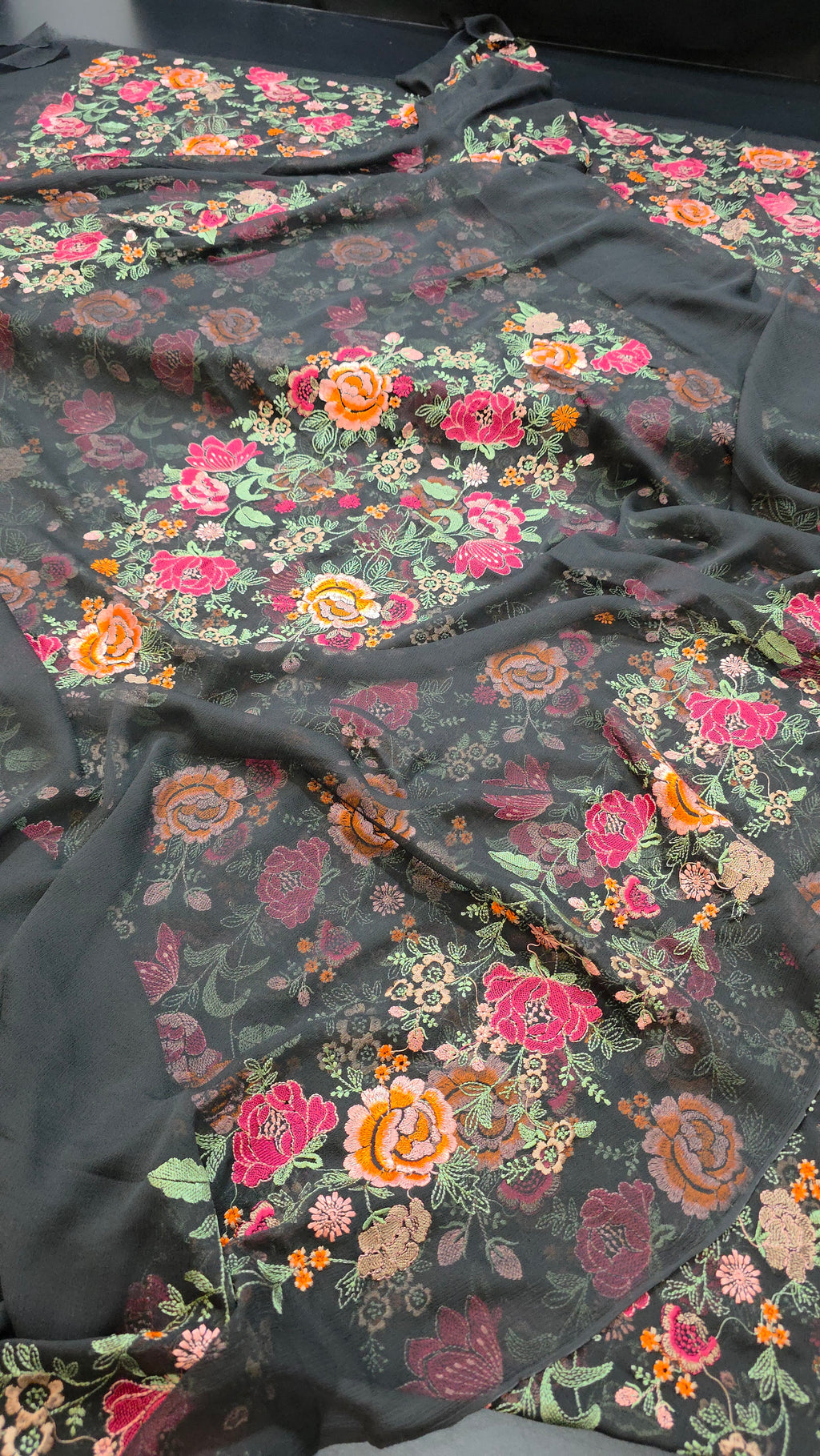 Chiffon allover embroidered 2pc shirt and duppatta