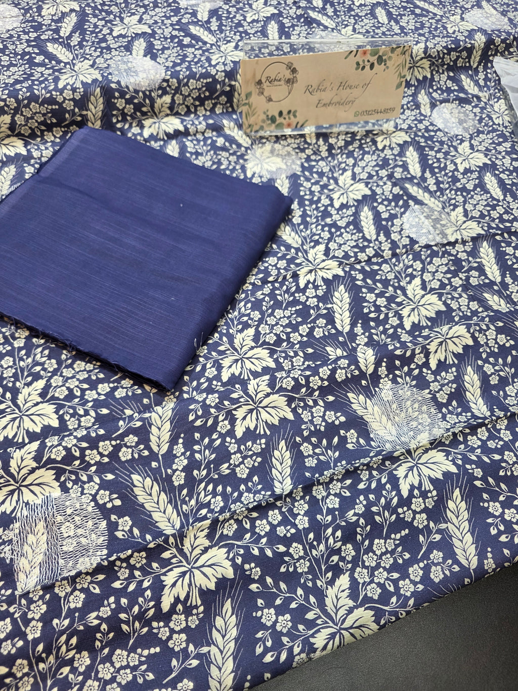 Bareeze printed plus embroidered
