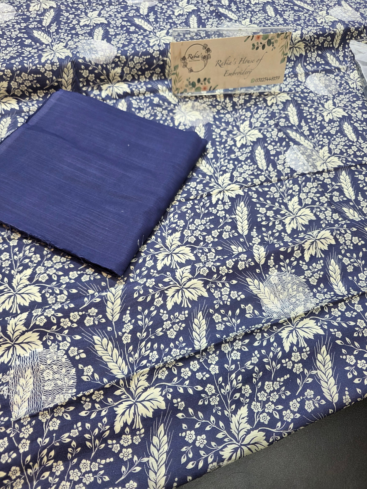 Bareeze printed plus embroidered