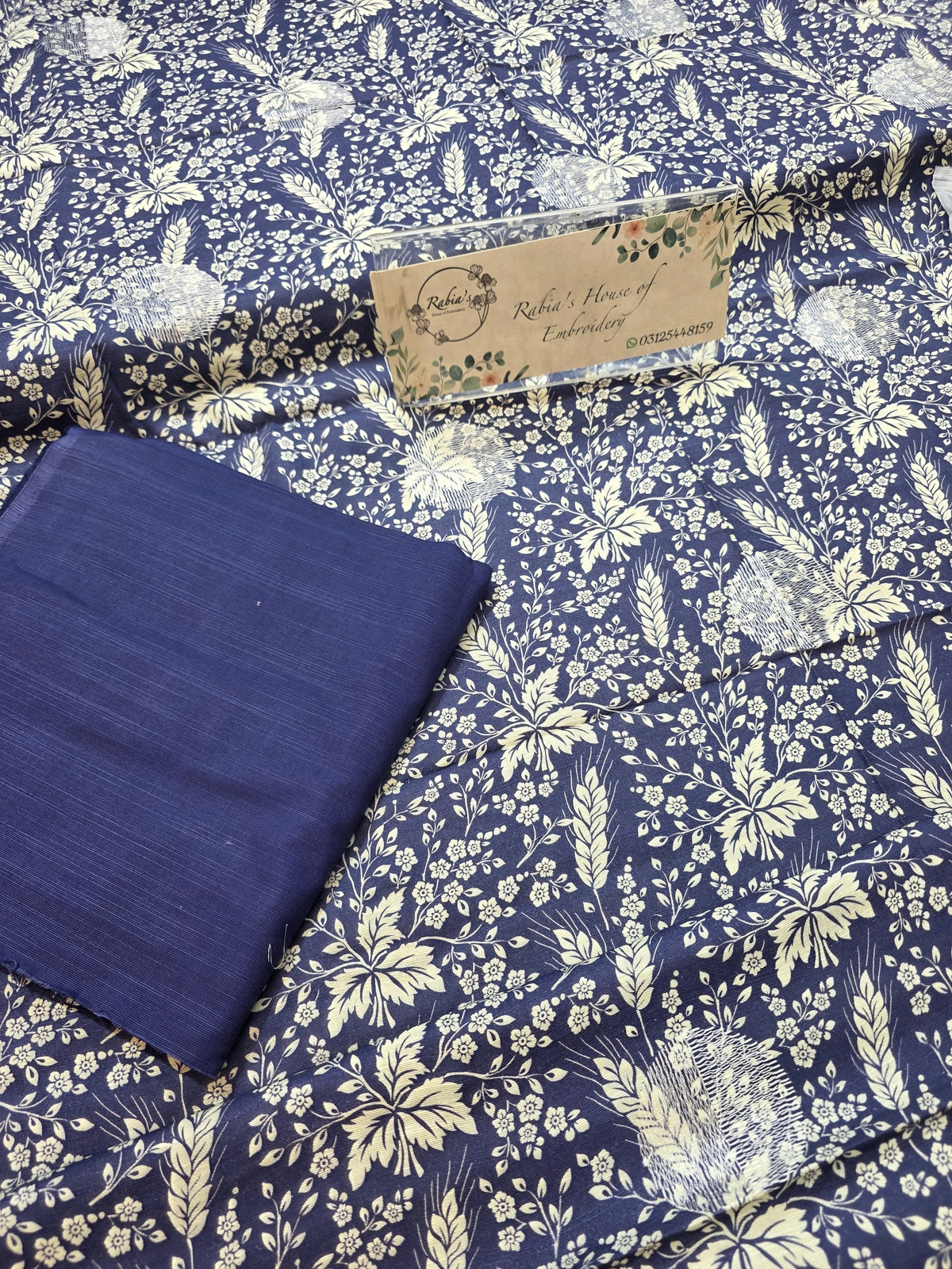 Bareeze printed plus embroidered