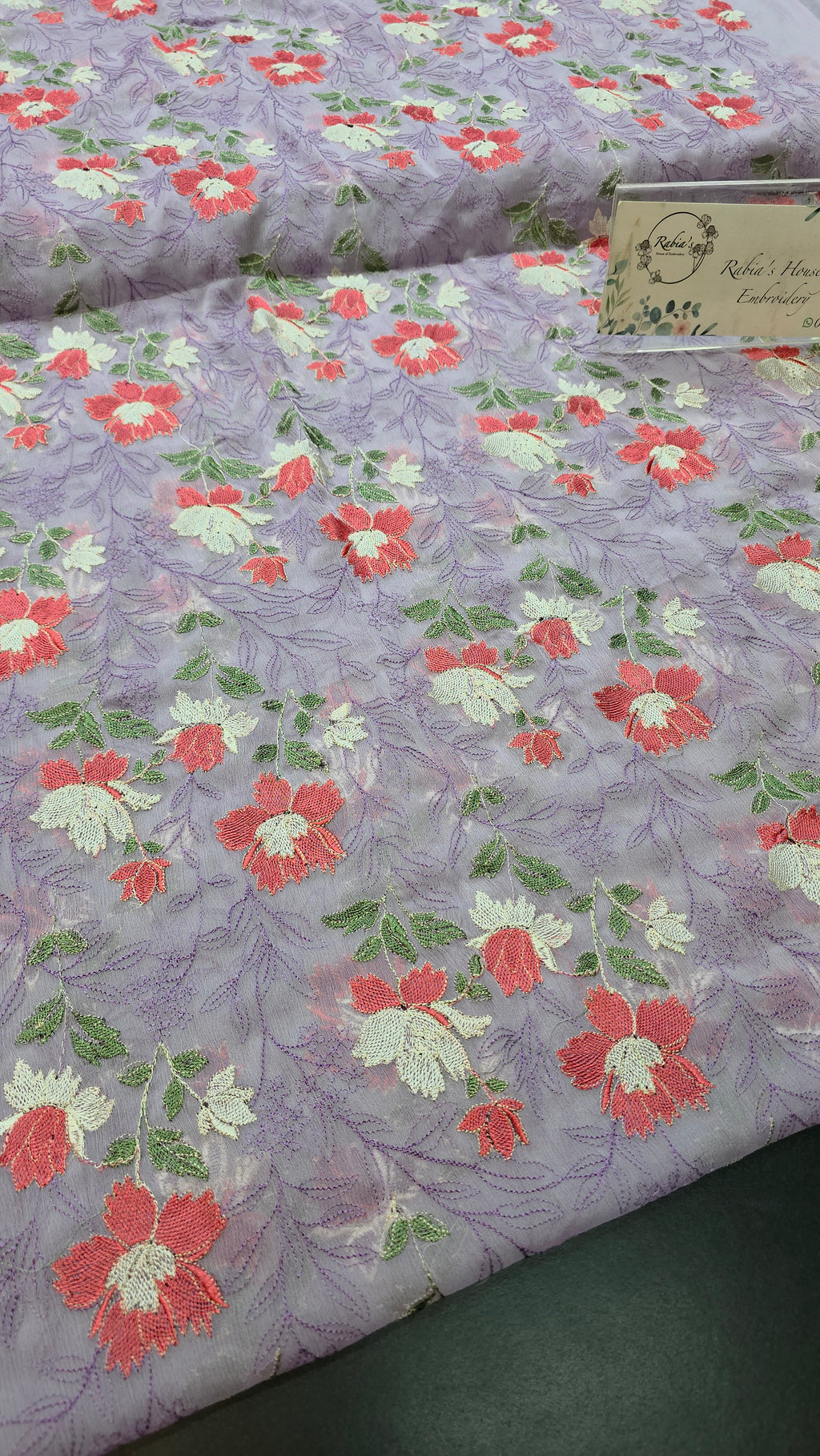 Chiffon allover embroidered 2pc shirt and duppatta