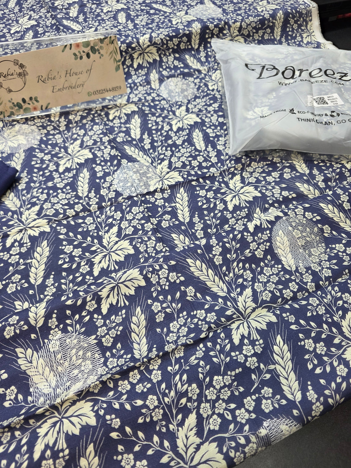 Bareeze printed plus embroidered