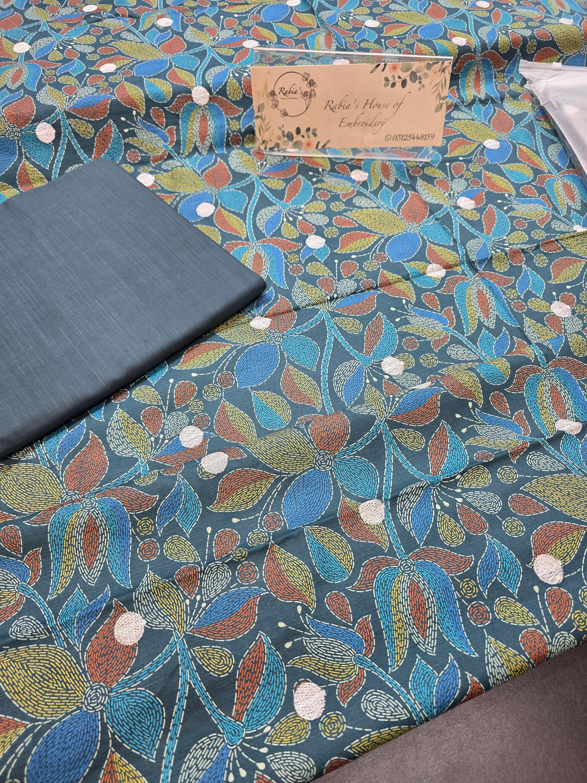 Bareeze printed with embroidery khadder