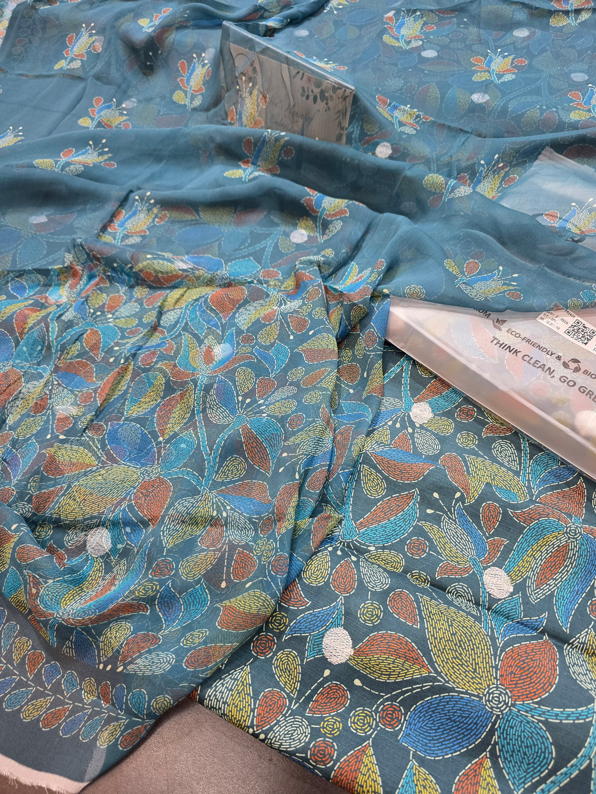 Bareeze printed with embroidery khadder