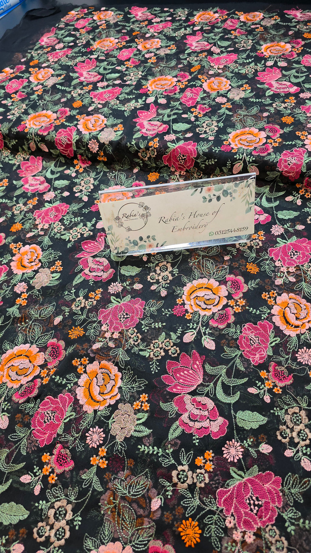 Chiffon allover embroidered 2pc shirt and duppatta