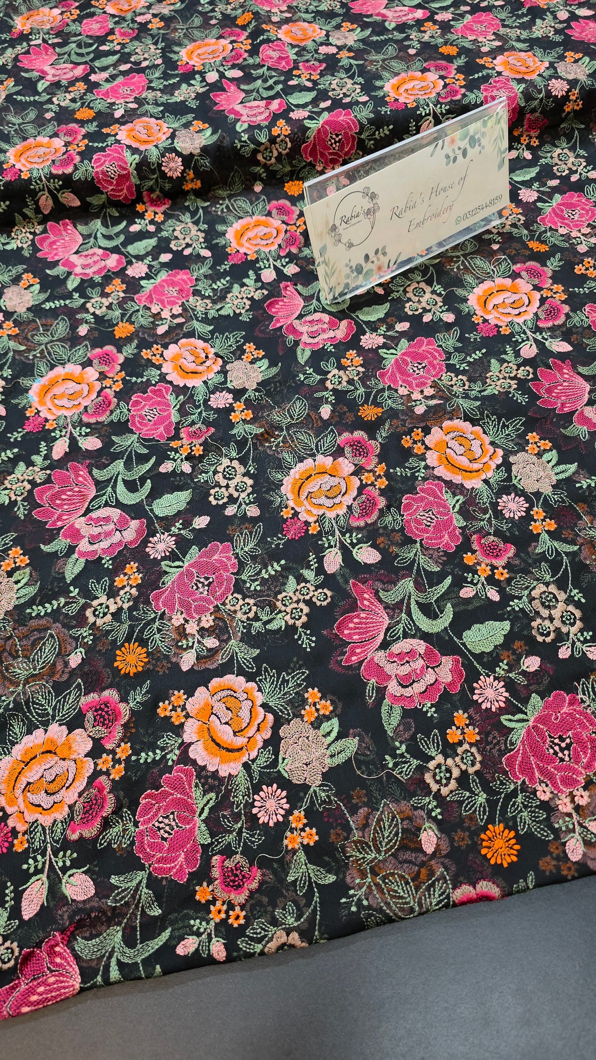 Chiffon allover embroidered 2pc shirt and duppatta